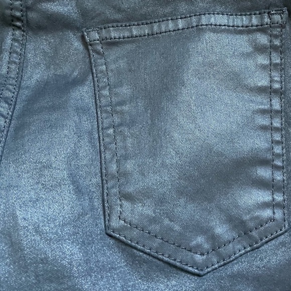 Current/Elliott black high waist ankle skinny coated jean zipper closure size 26 - Picture 9 of 11